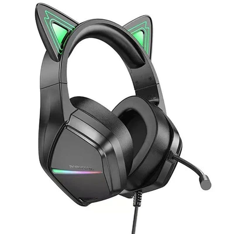 Накладні навушники Borofone BO106 Cute cat (USB+3.5mm/2m)